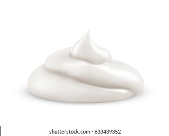 Cream isolated on white background .