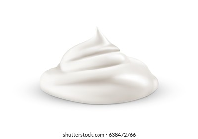 Cream isolated on white background