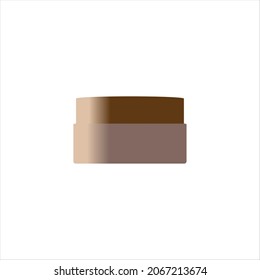 Cream jar. Cosmetic jar mockup, round white bottle. Preparation of a plastic container for cream. Realistic pure body skin beauty cream, simple jar corporate identity, vector mockup.