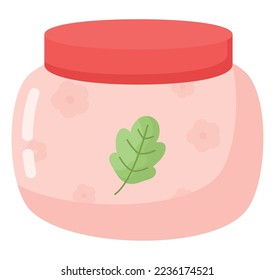 cream jar design over white