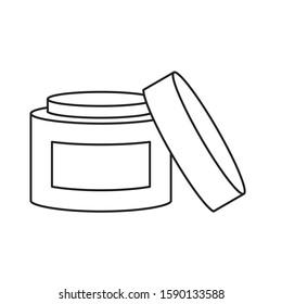 Cream jar editable vectore icon on white color background. Can be used for logos, banners, flyers, stickers and posters