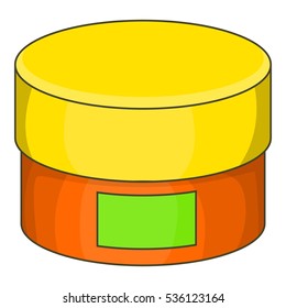 Cream jar icon. Cartoon illustration of cream jar vector icon for web design