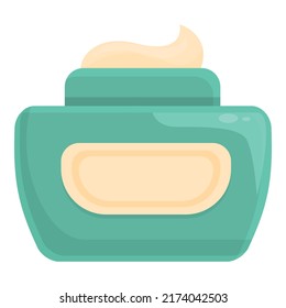 Cream Jar Icon Cartoon Vector. Aroma Footcare. Fire Decoration