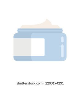 Cream Jar Icon. Flat Illustration Of Cream Jar Vector Icon Isolated On White Background