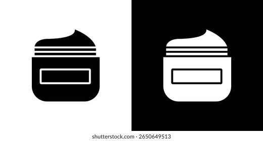 Icono de tarro de crema Vector plano aislado en el contorno