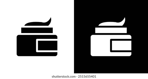 Cream jar icon logo set vector
