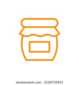 Icono de tarro de crema Vector de contorno para Web ui