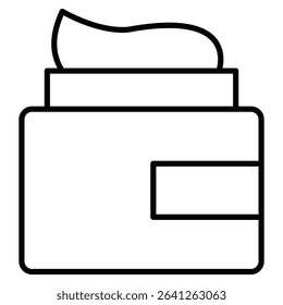 Cream jar icon simple flat icon vector symbol