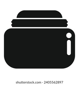 Cream jar icon simple vector. Hair beauty care. Color step wash