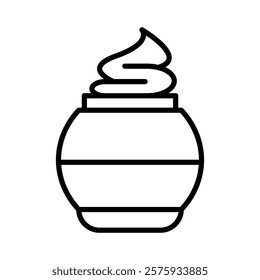 Cream jar icon simple vector symbol