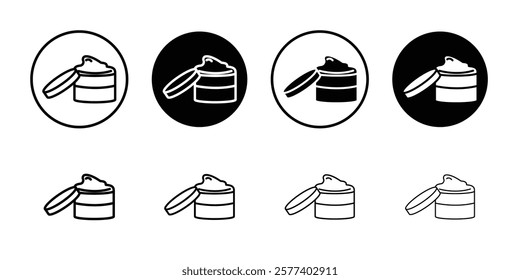 Cream jar icon Vector logo set flat