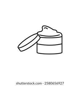 Cream jar icon Vector logo set flat