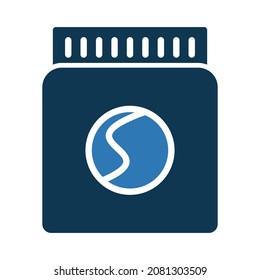Cream Jar Isolate Vektorsymbol bearbeitet

