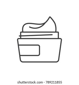 Cream jar line icon.