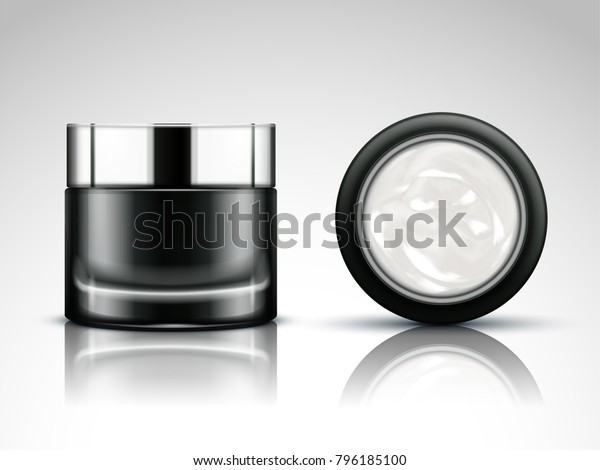 Download Cream Jar Mockup Blank Cosmetic Jar Stock Vector Royalty Free 796185100