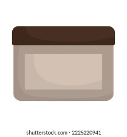 tarro crema sobre fondo blanco