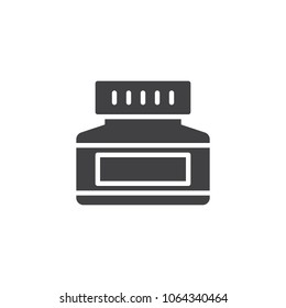 Cream jar vector icon. filled flat sign for mobile concept and web design. Cosmetic cream pot simple solid icon. Symbol, logo illustration. Pixel perfect vector graphics
