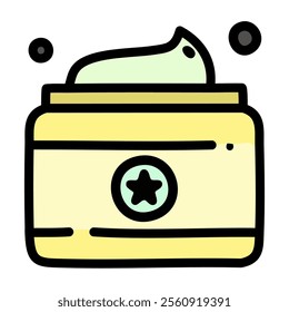 Cream Jar Vector Icon Sign Icon Vector Illustration