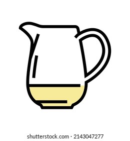 cream jug color icon vector. cream jug sign. isolated symbol illustration