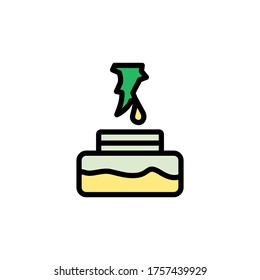 Cream juice aloe vera icon. Simple color with outline vector elements of healing plant icons for ui and ux, website or mobile application