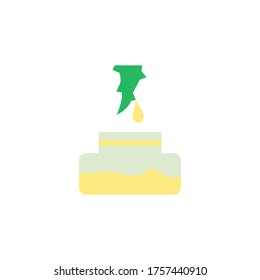 Cream juice aloe vera icon. Simple color vector elements of healing plant icons for ui and ux, website or mobile application