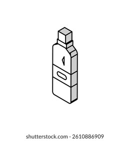cream keratin package isometric icon vector. cream keratin package sign. isolated symbol illustration