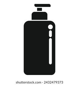Cream korean dispenser bottle icon simple vector. Asian bio care. Art make up