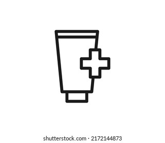 Cream line icon. High quality outline symbol for web design or mobile app. Thin line sign for design logo. Color outline pictogram on white background