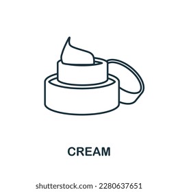 Cream line icon. Simple element from skin care collection. Creative Cream outline icon for web design, templates, infographics and more