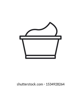 Cream Line Icon Vector Symbol Eps