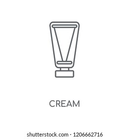 Cream linear icon. Cream concept stroke symbol design. Thin graphic elements vector illustration, outline pattern on a white background, eps 10.