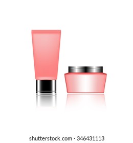 Cream and lotion bottle vector design