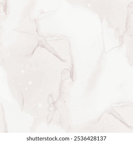 Textura de mármore cremoso. Aquarela com Tinta Alcoólica Leve. Ardósia Brown Rock. Fundo de mármore claro. Pedra De Respingo De Cor De Água Marrom. Cor de água bege sem emenda. Vetor de pavimento granito. Pintura de vetor sem emenda