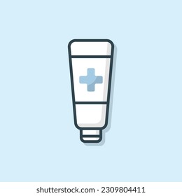 Cream medical flat outlined icon