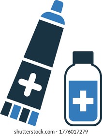 Cream, medicine, ointment icon design
