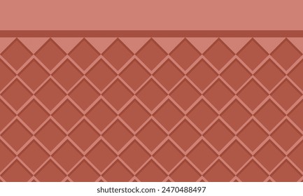 Cream Melted on Wafer Background Vector Illustration