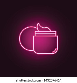 Cream neon icon. Elements of Women's accessories set. Simple icon for websites, web design, mobile app, info graphics