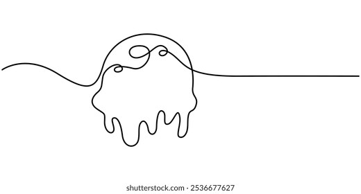 cream on a stick and in a waffle cone in one continuous pattern. vector illustration, one line drawing sweet ice cream food vector illustration template design, One continuous line drawing