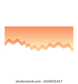 Cream and orange gradient shapes for paper corners. Vector illustration.