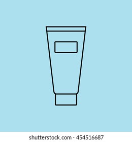 Cream outline vector icon illustration 