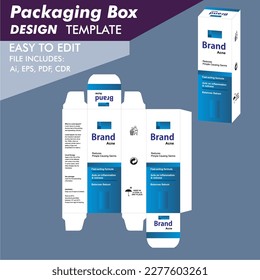 cream packaging, Acne cream, design template Beauty product package, Custom Acne Cream Boxes 7 1 2023