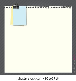 Cream Paper with note on gray background