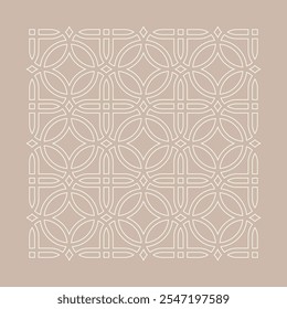 Cream and pastel pink repeatable ornamental background. Graphical illustration for a unique wall decor, textiles, interior design and more.