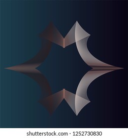 Cream pattern on blue background
