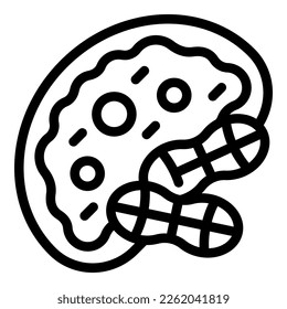 Cream peanut icon outline vector. American butter. Natural snack