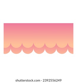 Formas de degradado crema y rosa para las esquinas de papel. Ilustración vectorial.