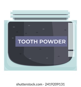 Cream powder dental icon cartoon vector. Kid care. Soda shower