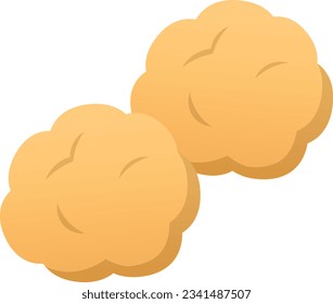 Cream Puff Isolated Vector Illustration