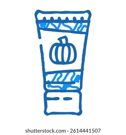 cream pumpkin doodle icon sketch vector. cream pumpkin sign. isolated symbol illustration