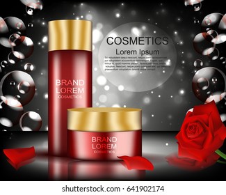 Cream. Realistic. Cosmetics. Abstract background. For your design.